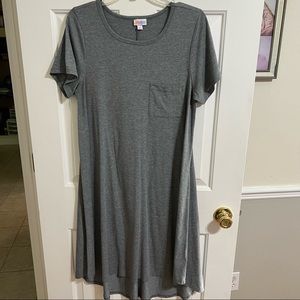 NWOT Sz M LulaRoe Grey Carly Dress